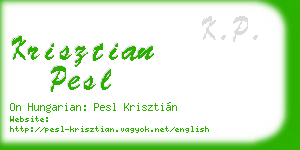 krisztian pesl business card